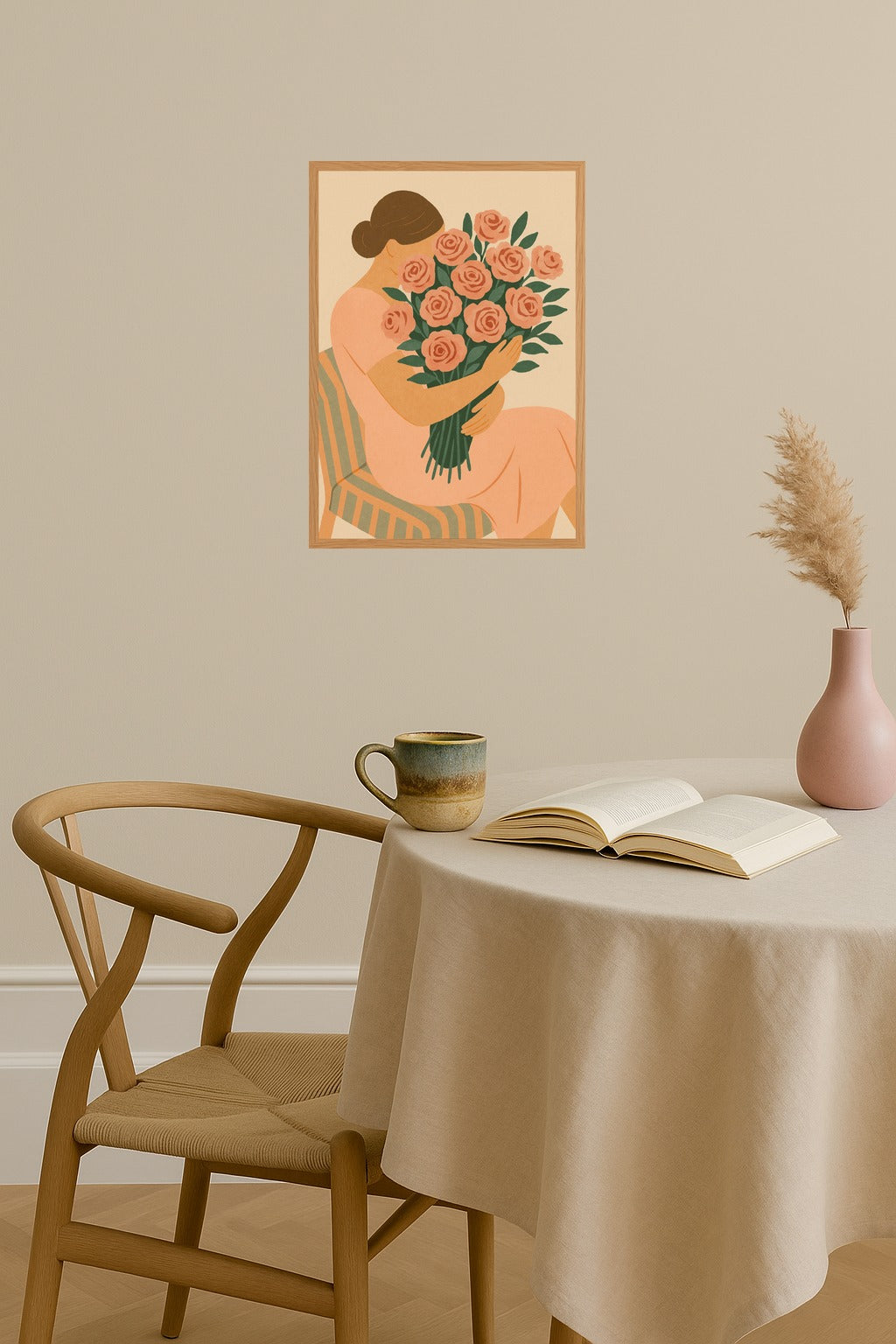 Poster mockup - Single poster in Nordic interior
