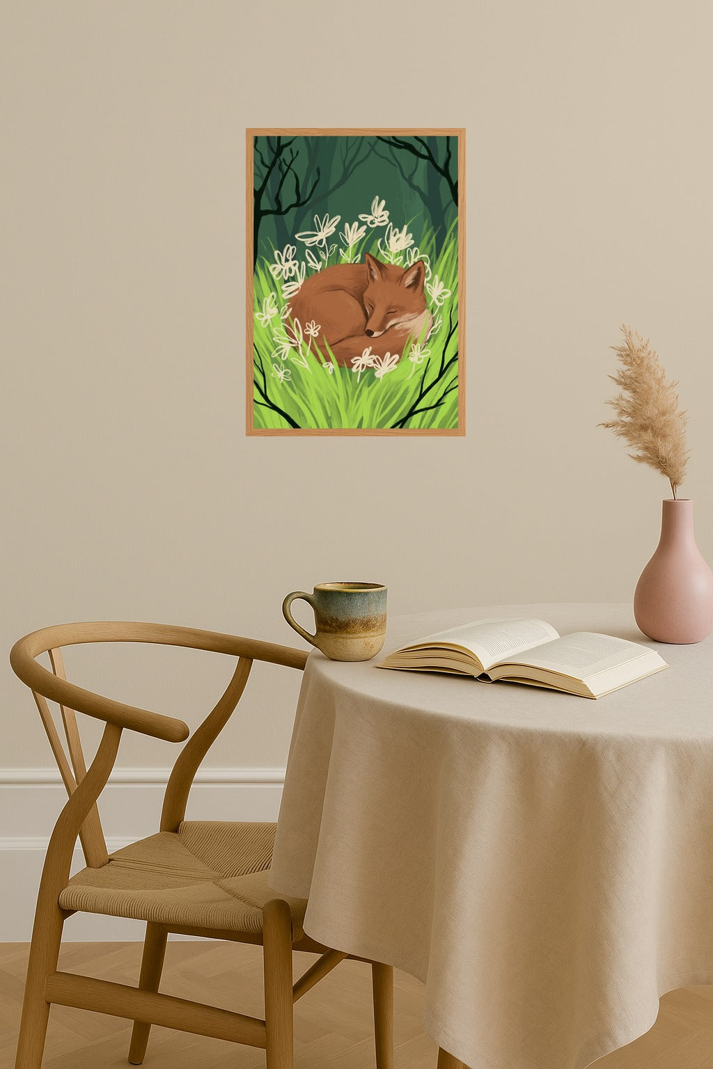 Poster mockup - Single poster in Nordic interior