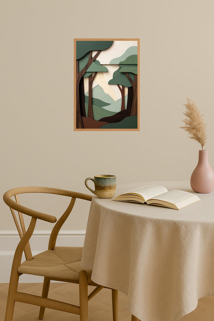 Poster mockup - Single poster in Nordic interior