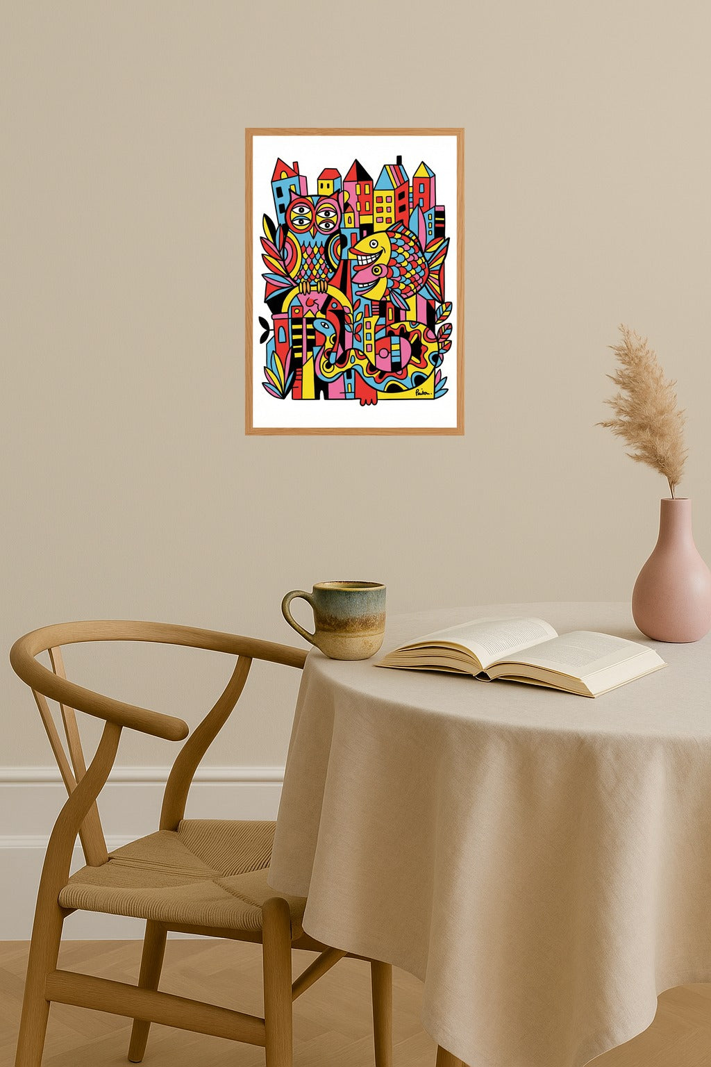 Poster mockup - Single poster in Nordic interior