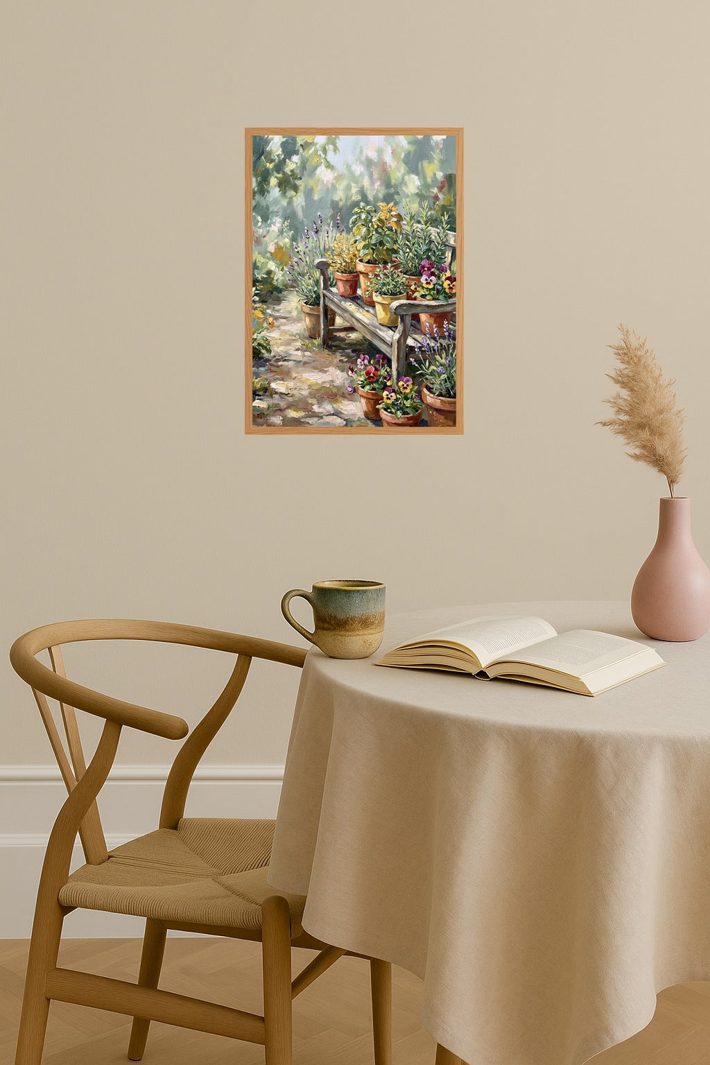 Poster mockup - Single poster in Nordic interior