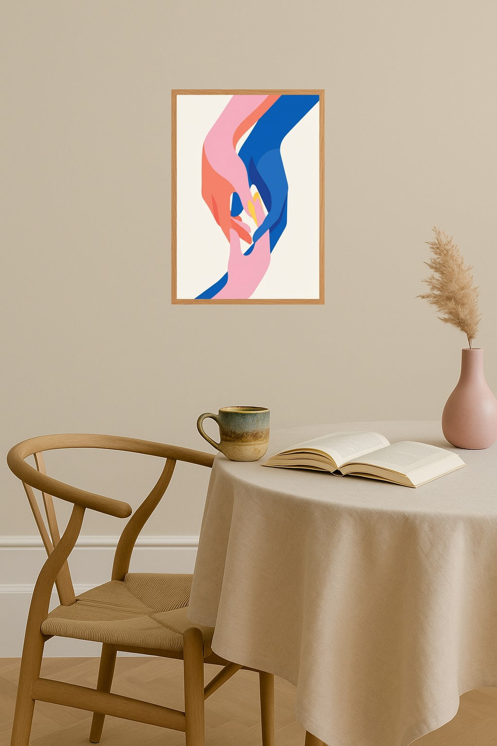 Poster mockup - Single poster in Nordic interior