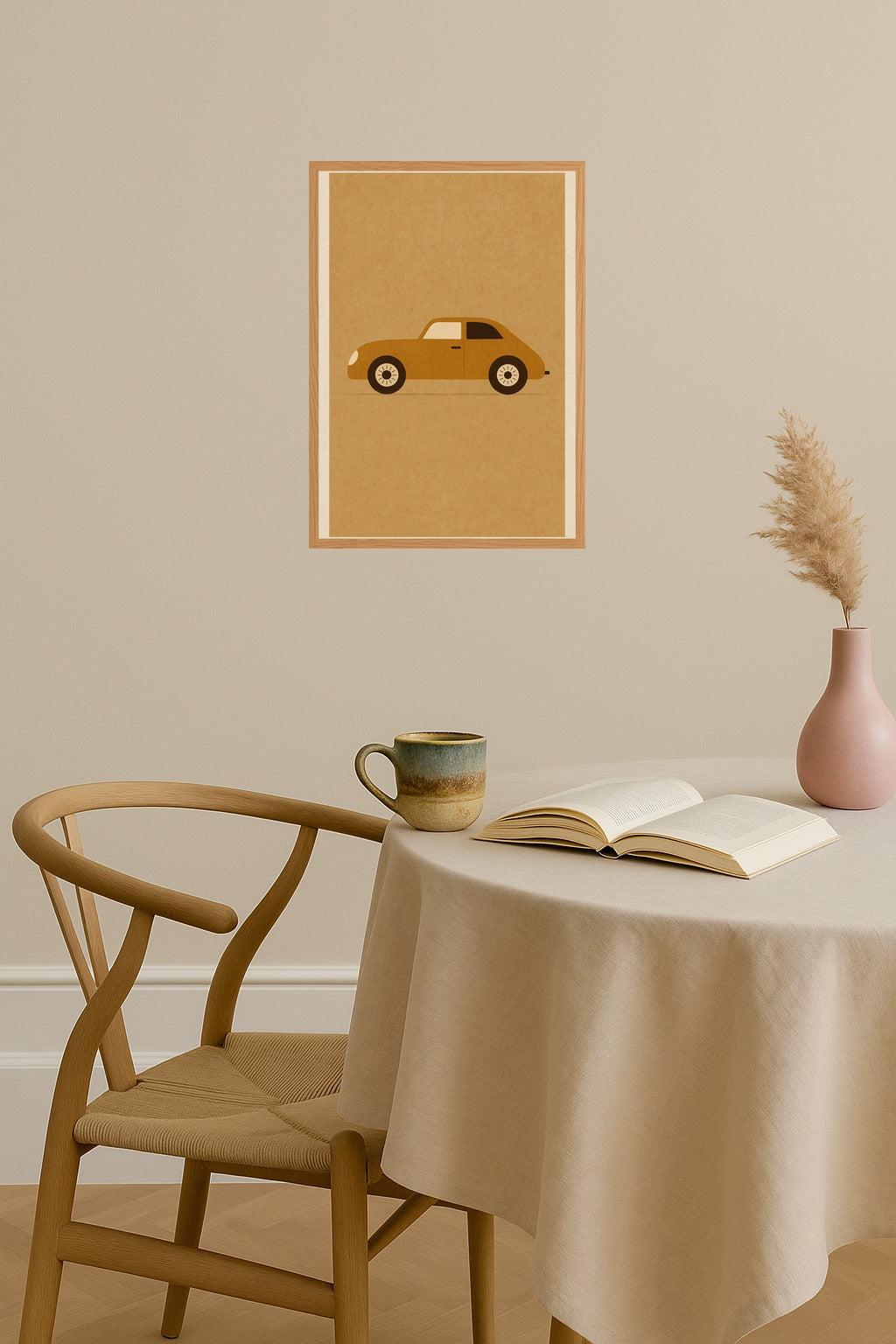 Poster mockup - Single poster in Nordic interior