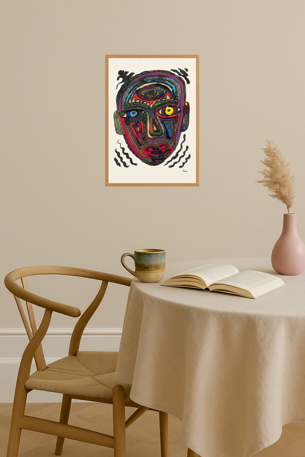 Poster mockup - Single poster in Nordic interior