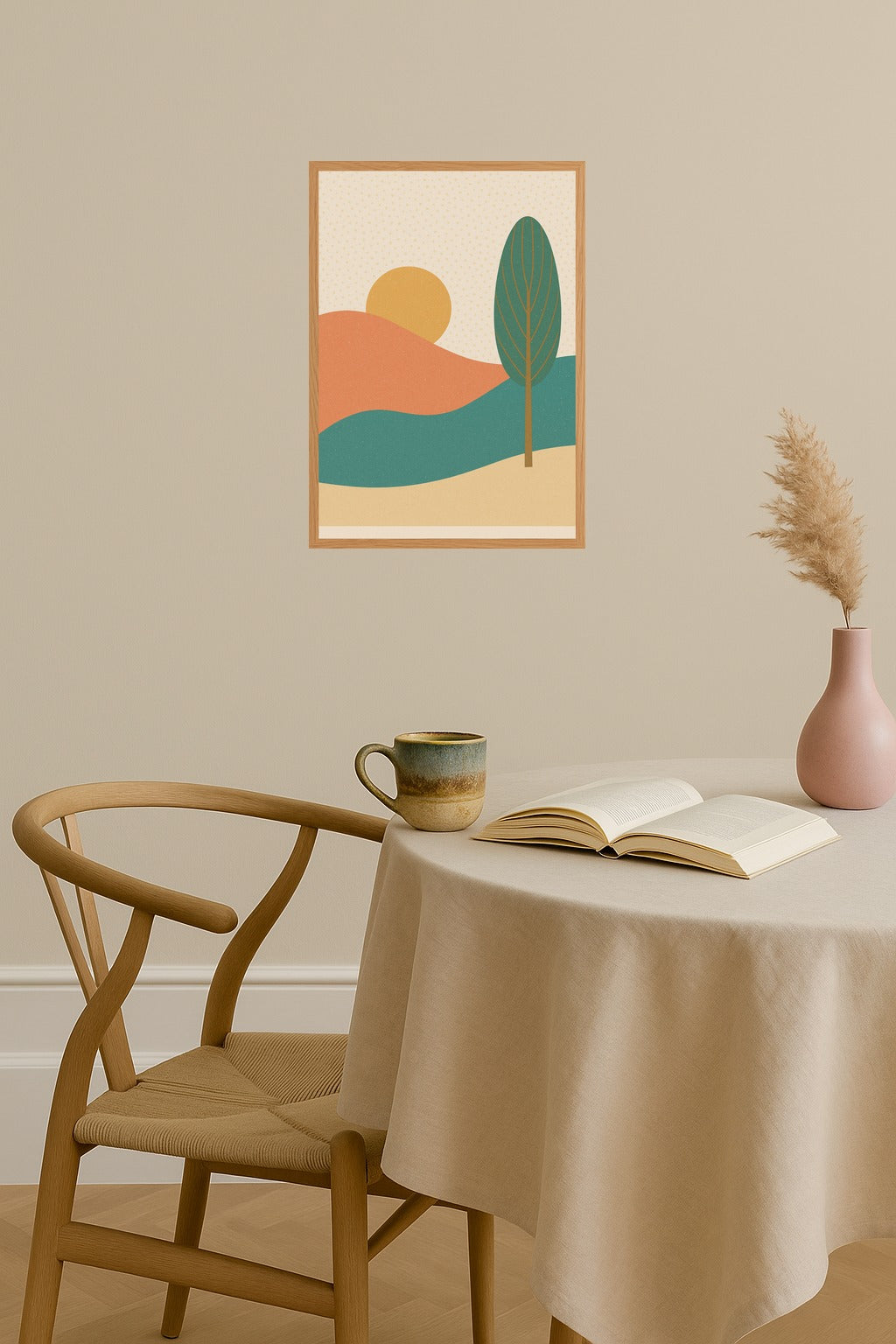 Poster mockup - Single poster in Nordic interior