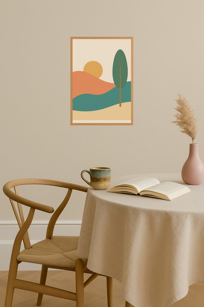 Poster mockup - Single poster in Nordic interior