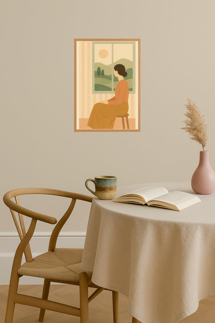 Poster mockup - Single poster in Nordic interior
