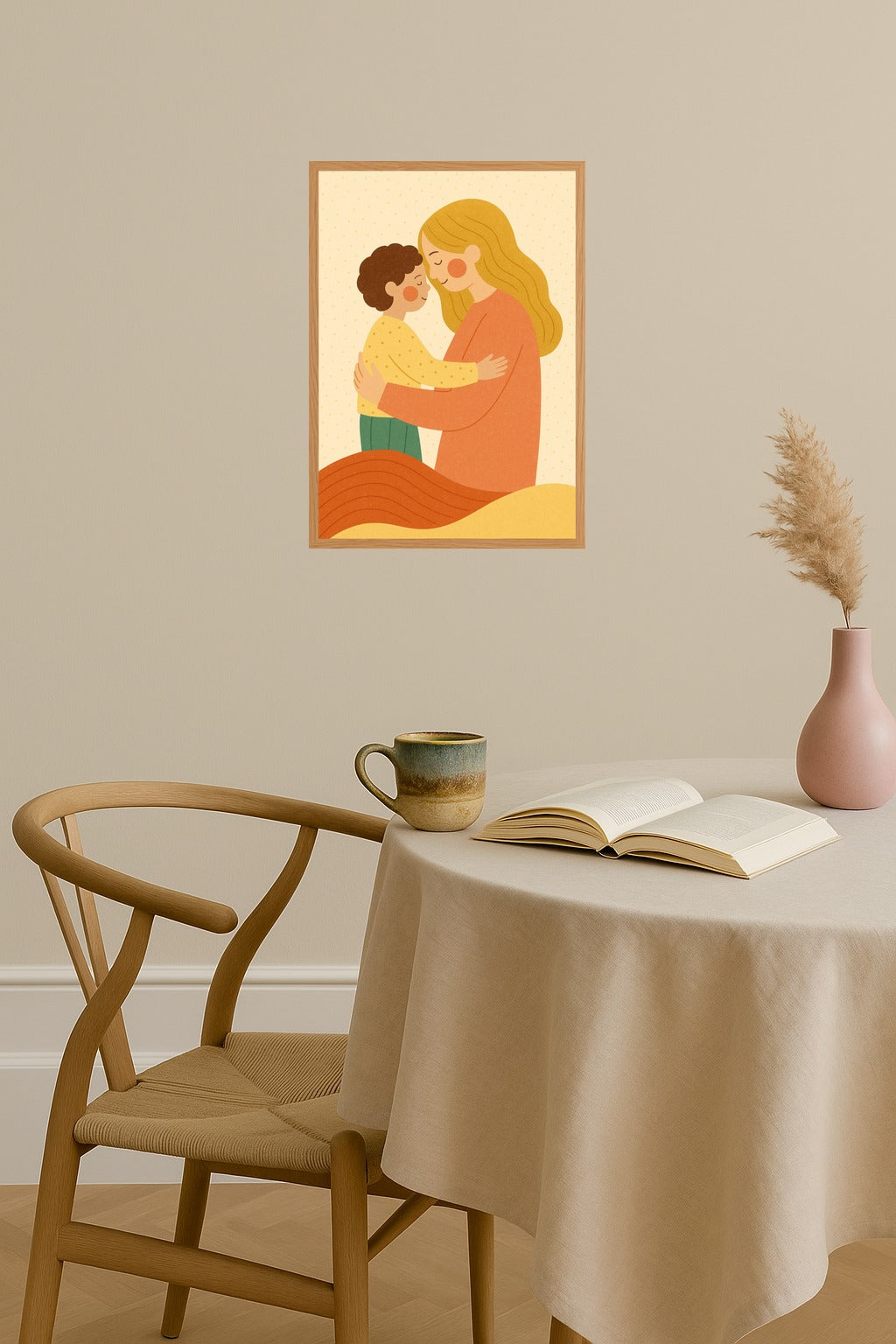 Poster mockup - Single poster in Nordic interior