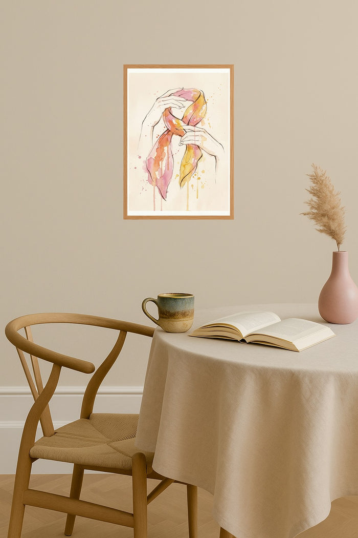 Poster mockup - Single poster in Nordic interior