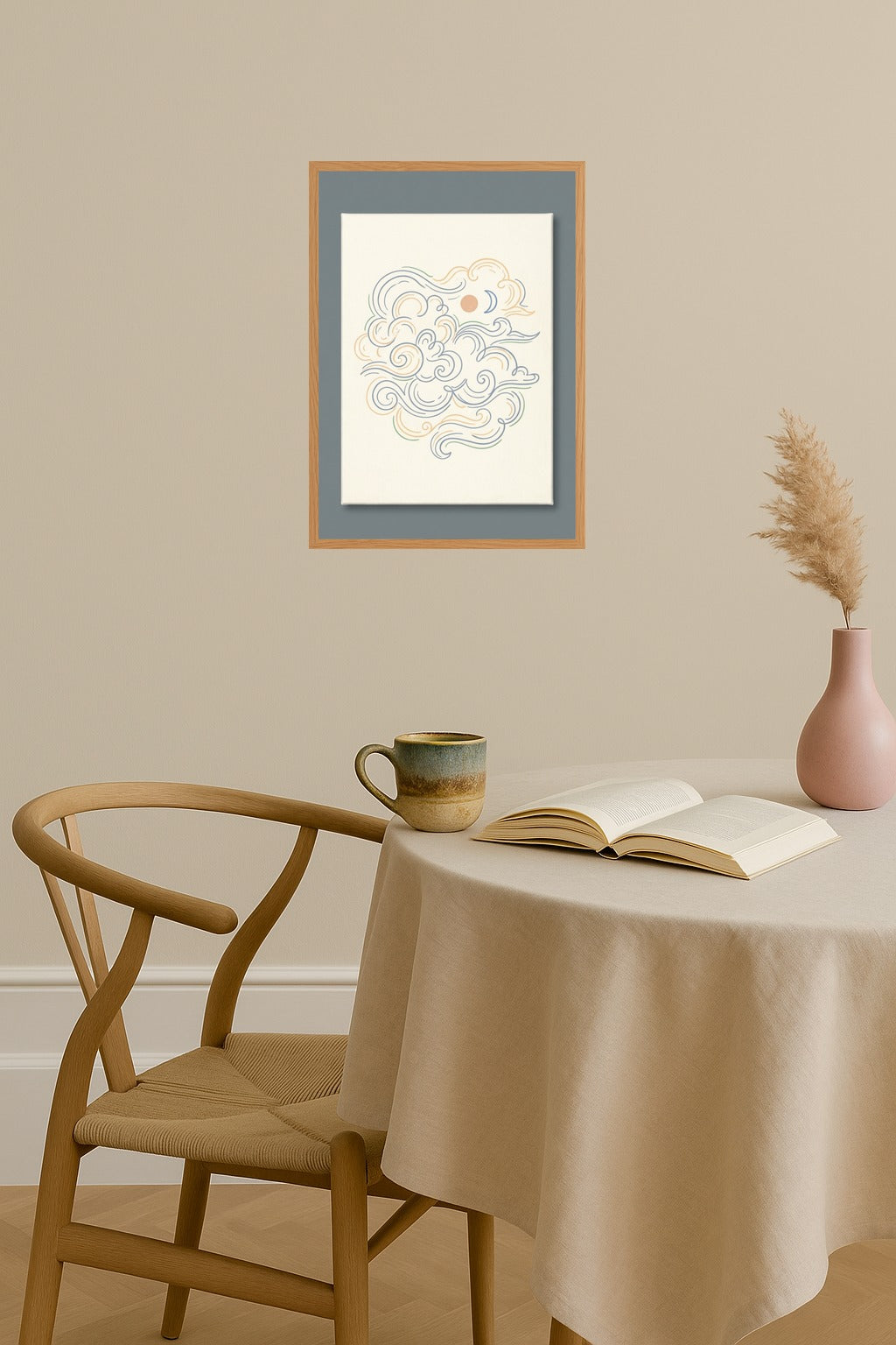 Poster mockup - Single poster in Nordic interior