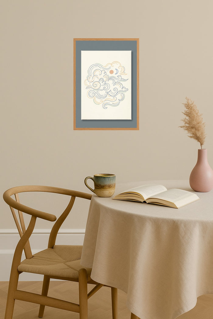 Poster mockup - Single poster in Nordic interior