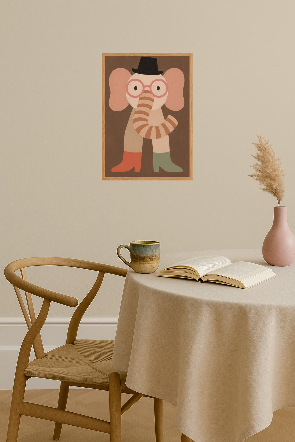 Poster mockup - Single poster in Nordic interior