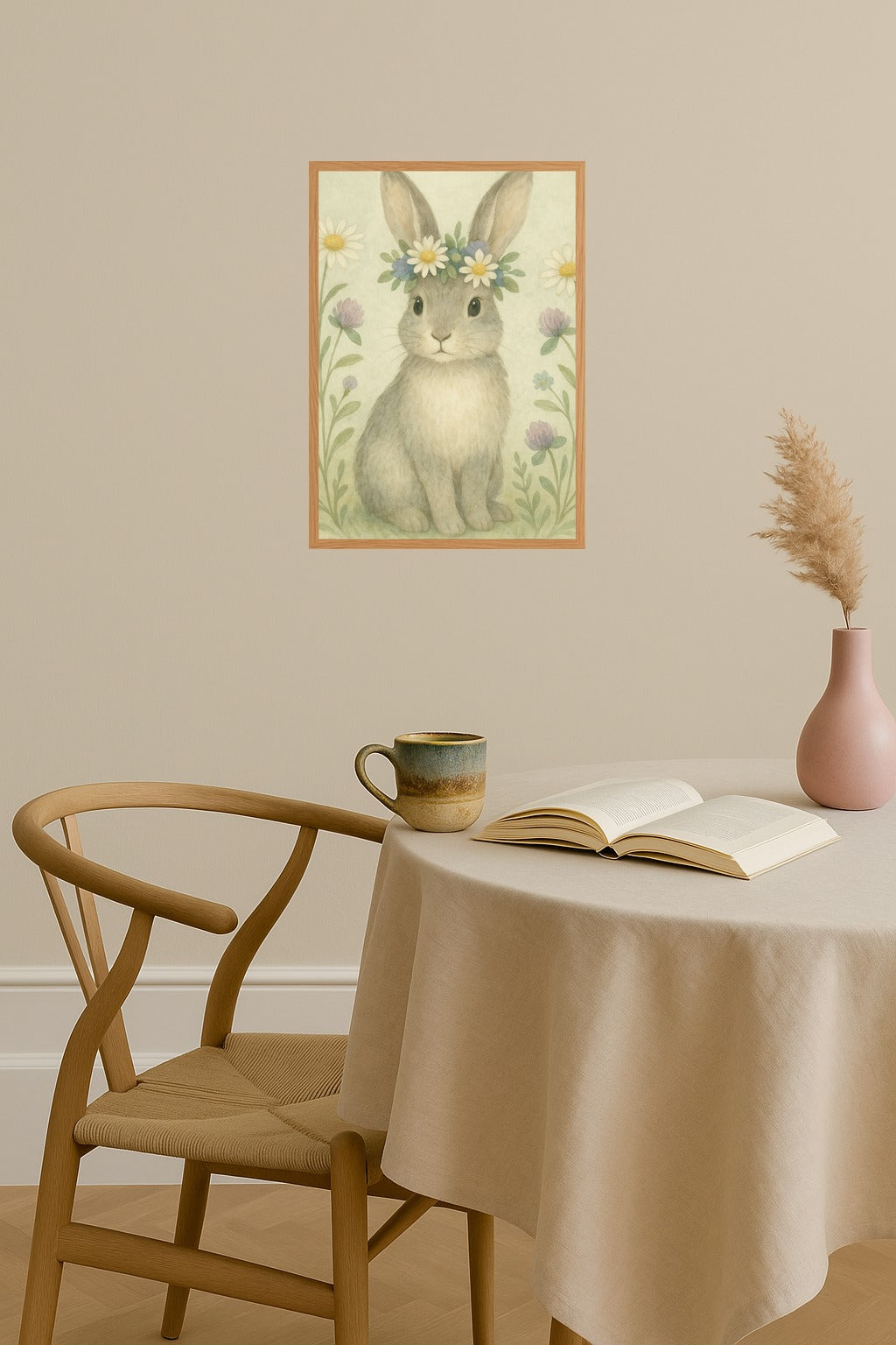 Poster mockup - Single poster in Nordic interior