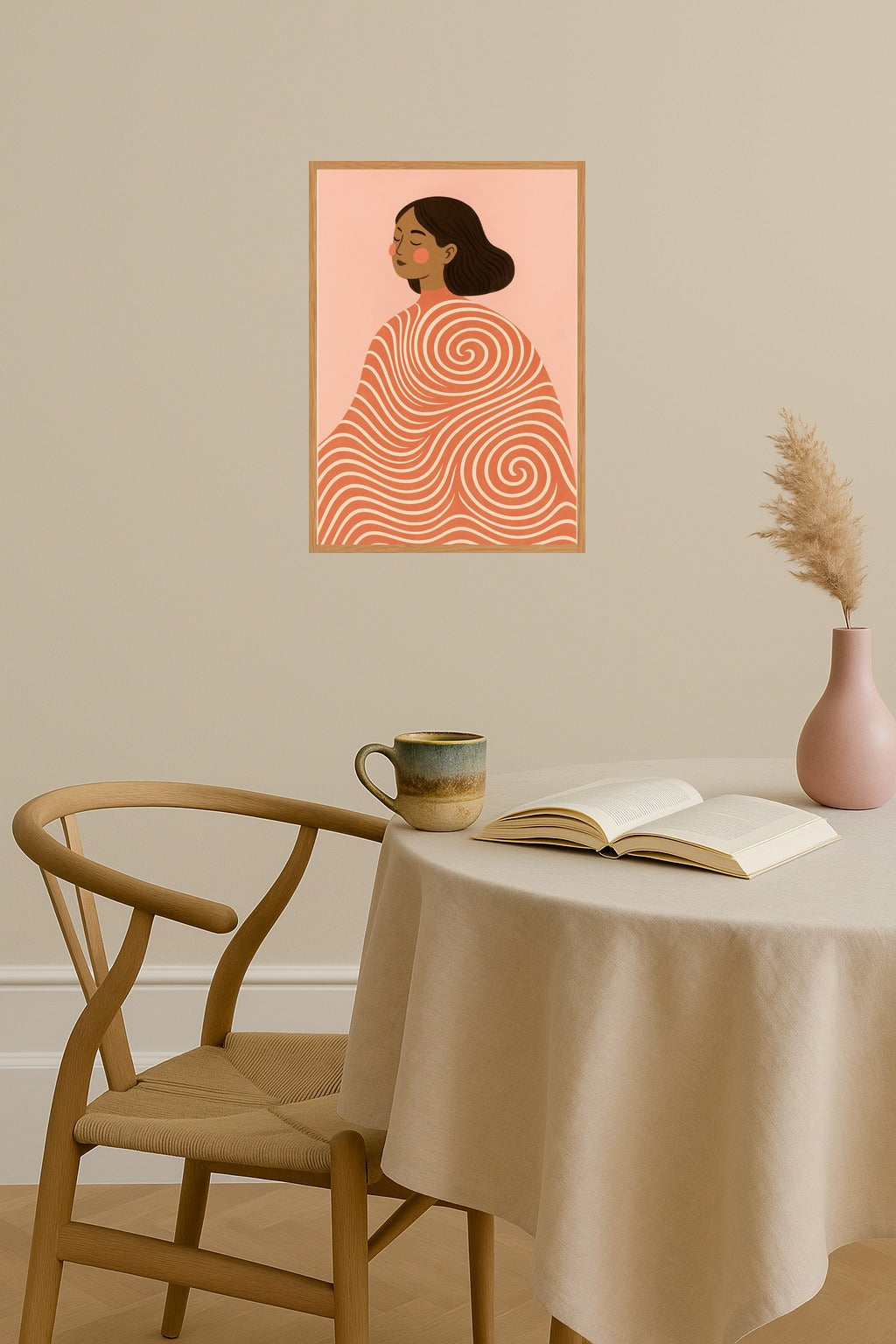 Poster mockup - Single poster in Nordic interior