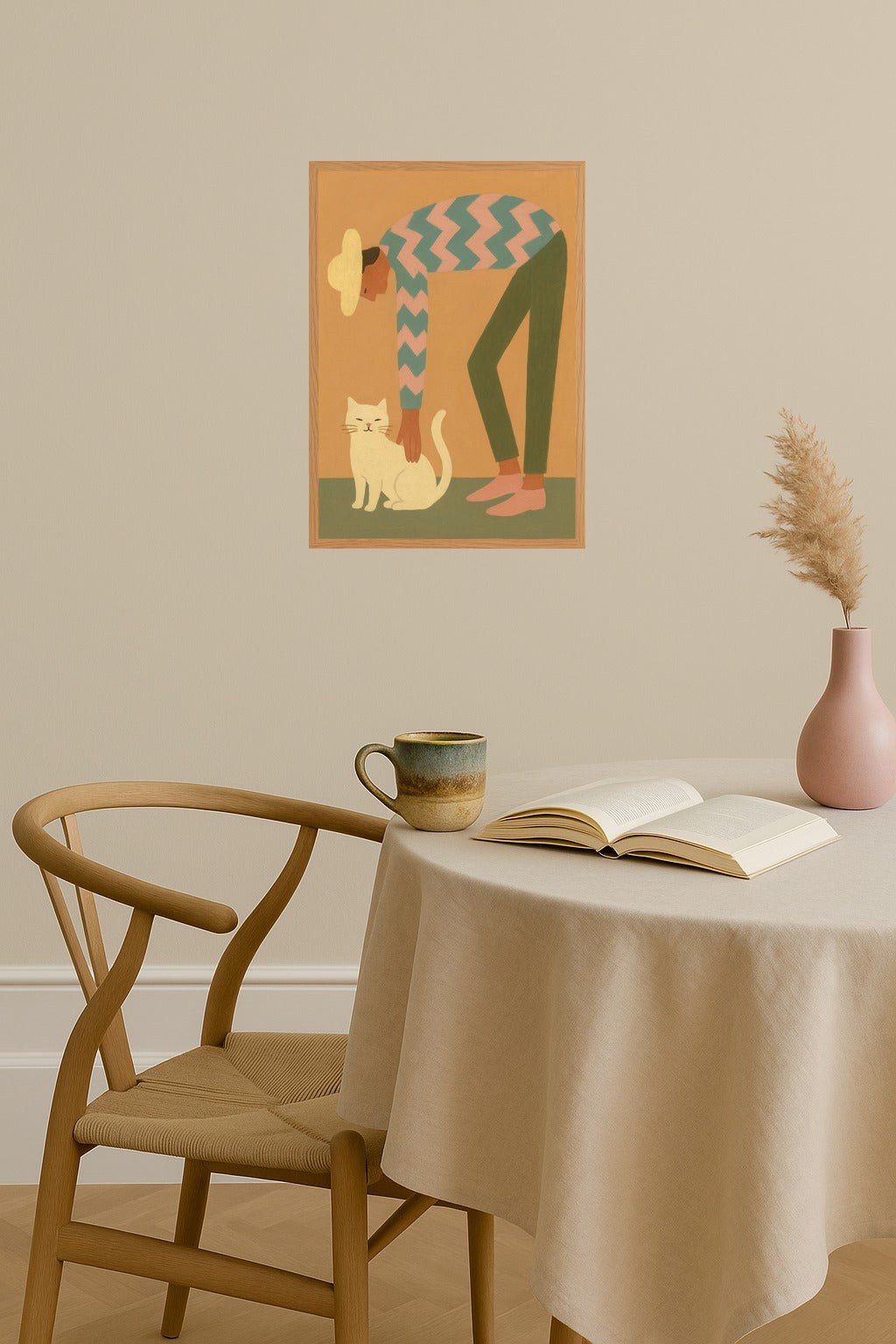 Poster mockup - Single poster in Nordic interior