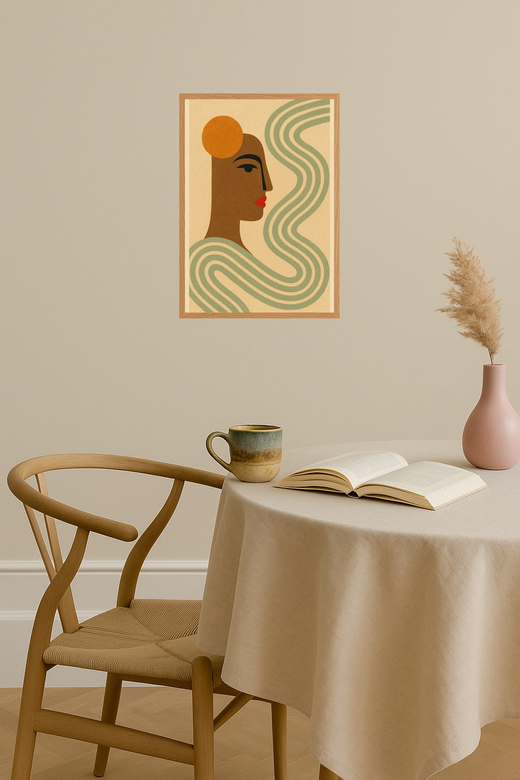 Poster mockup - Single poster in Nordic interior
