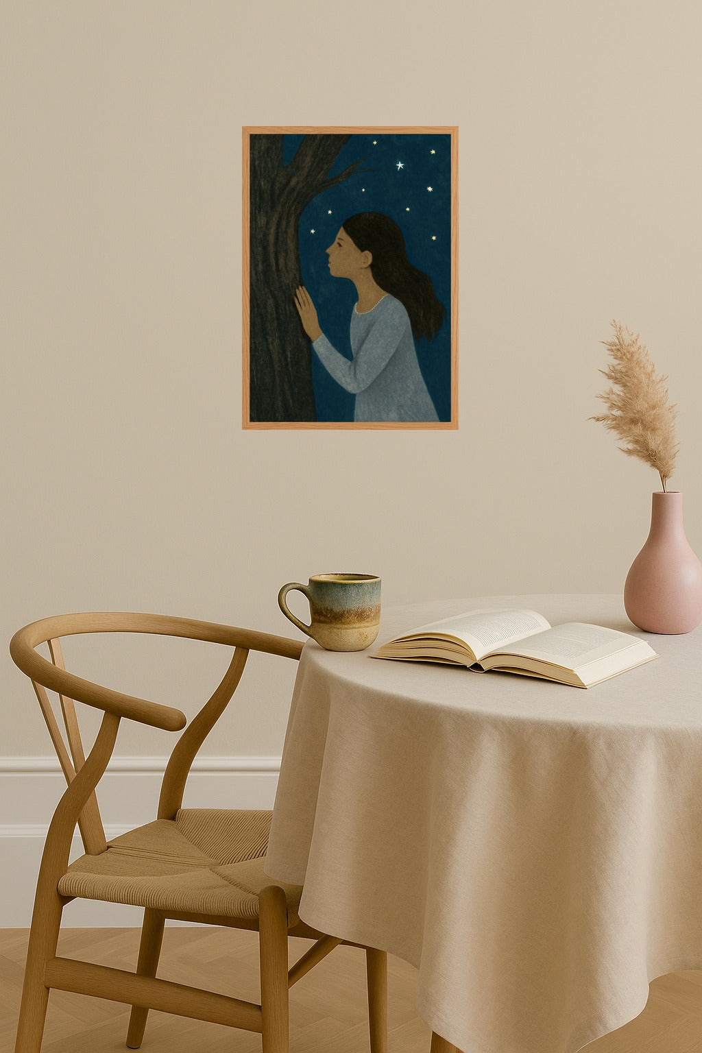 Poster mockup - Single poster in Nordic interior