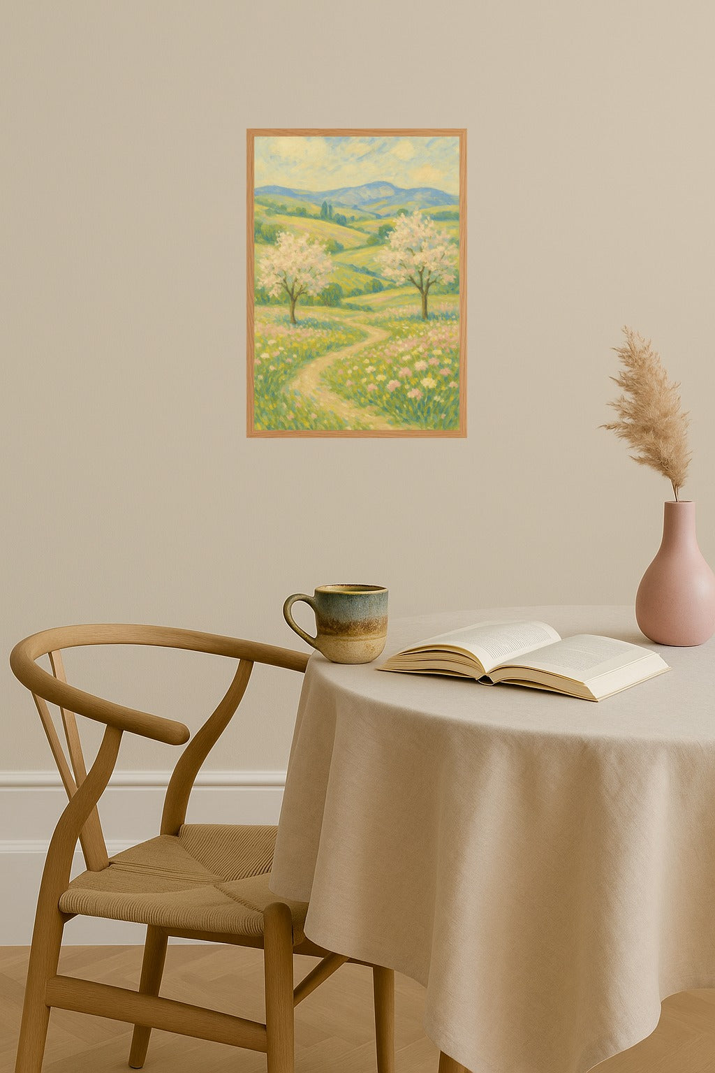 Poster mockup - Single poster in Nordic interior
