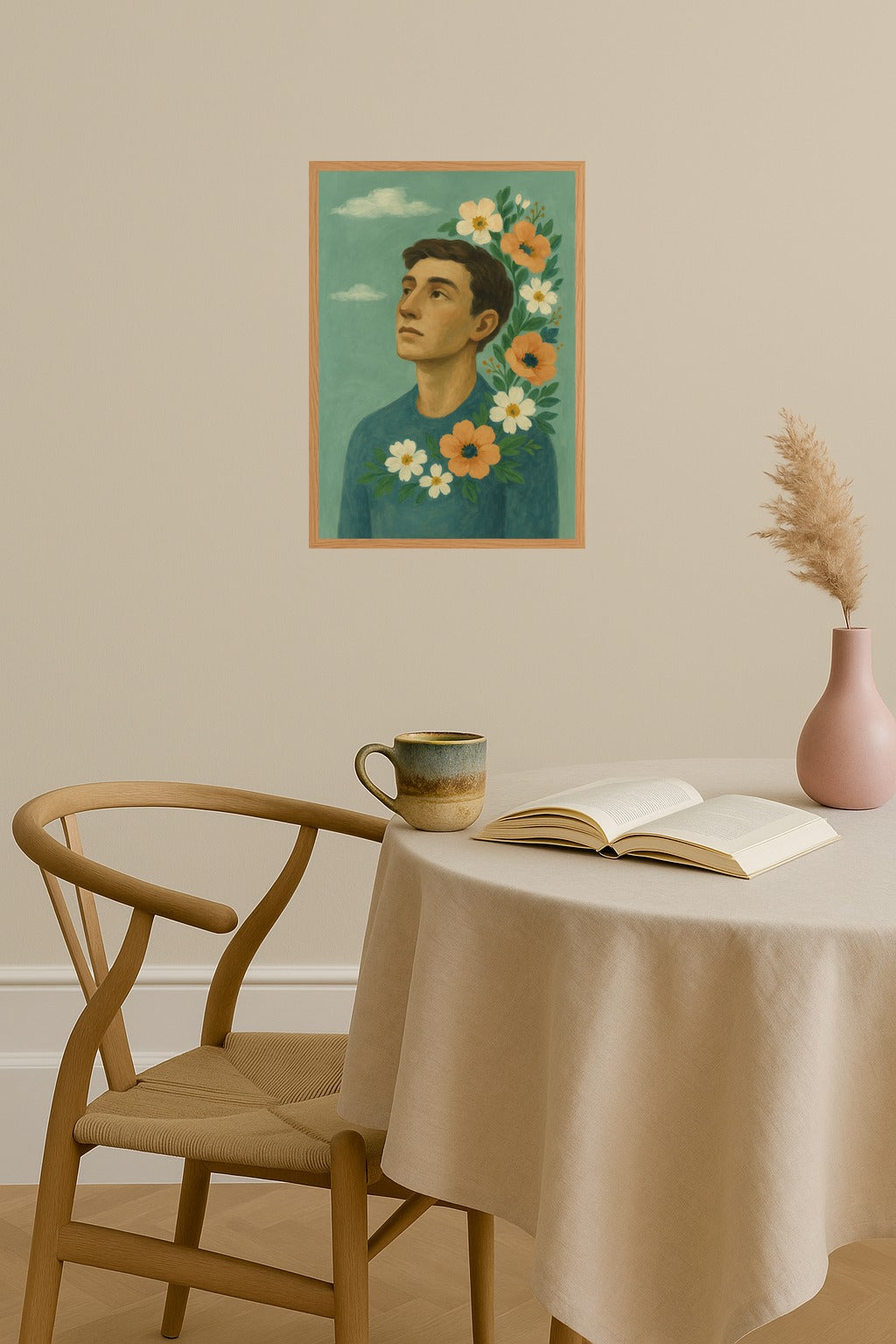 Poster mockup - Single poster in Nordic interior