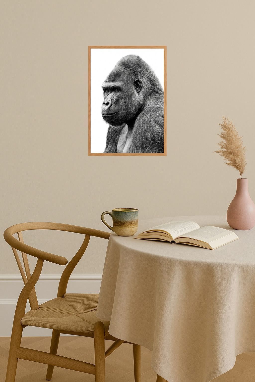 Poster mockup - Single poster in Nordic interior