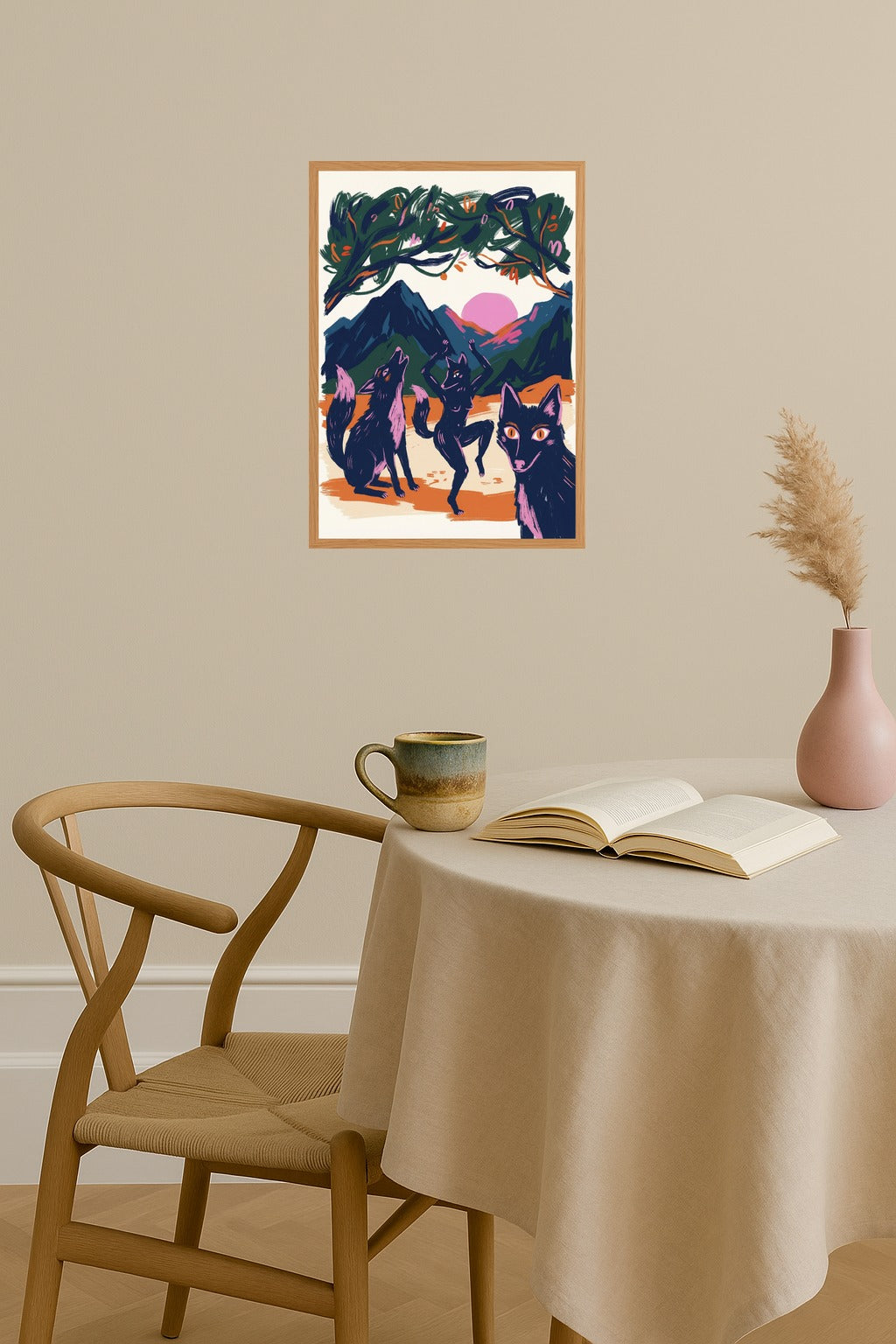 Poster mockup - Single poster in Nordic interior