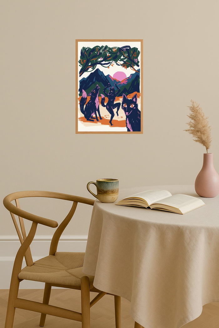 Poster mockup - Single poster in Nordic interior