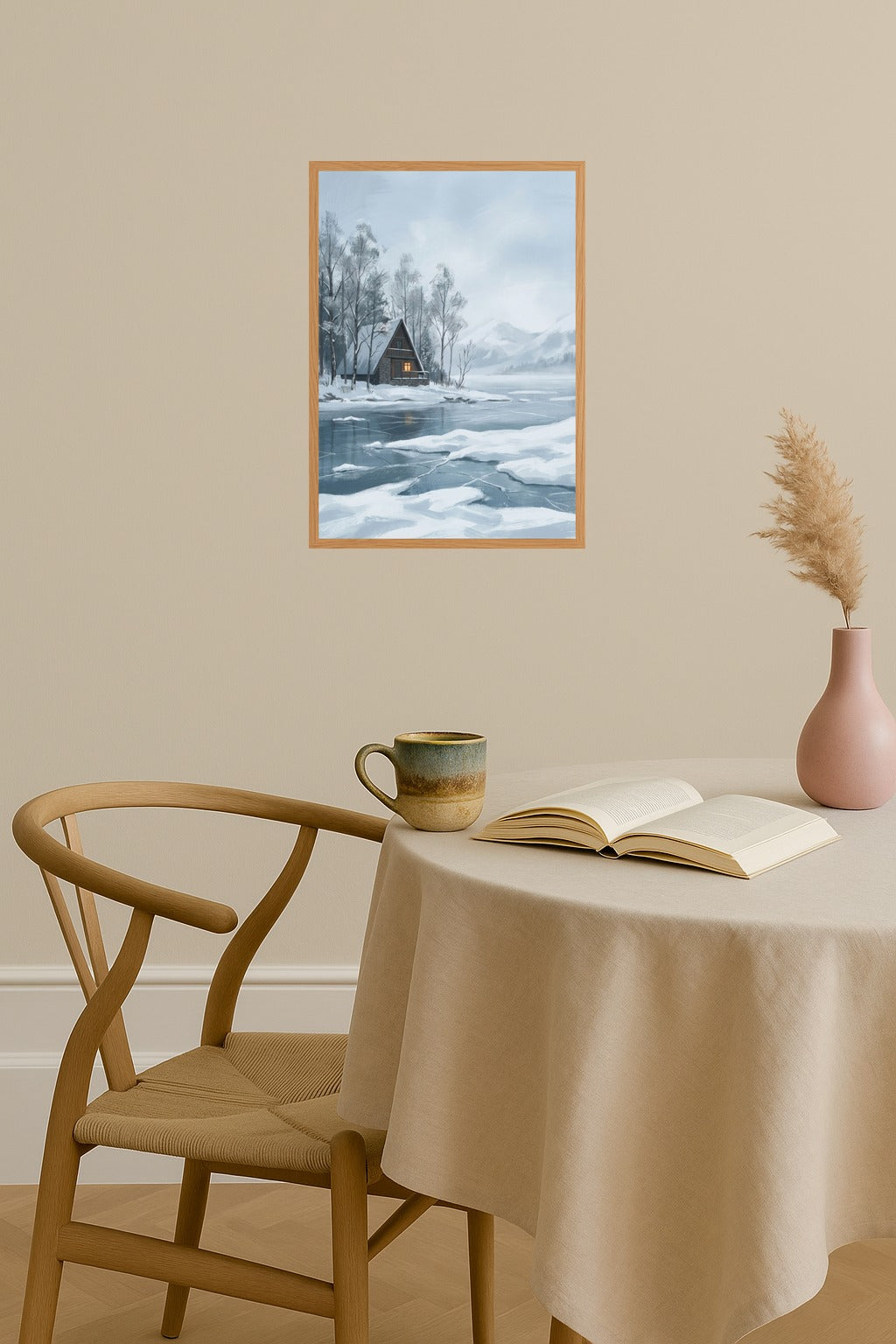 Poster mockup - Single poster in Nordic interior