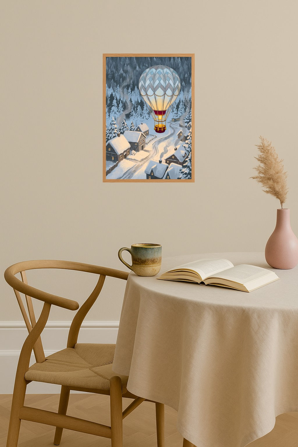 Poster mockup - Single poster in Nordic interior