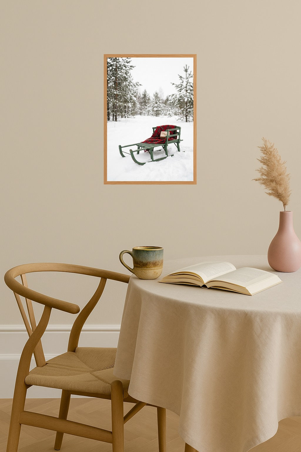 Poster mockup - Single poster in Nordic interior