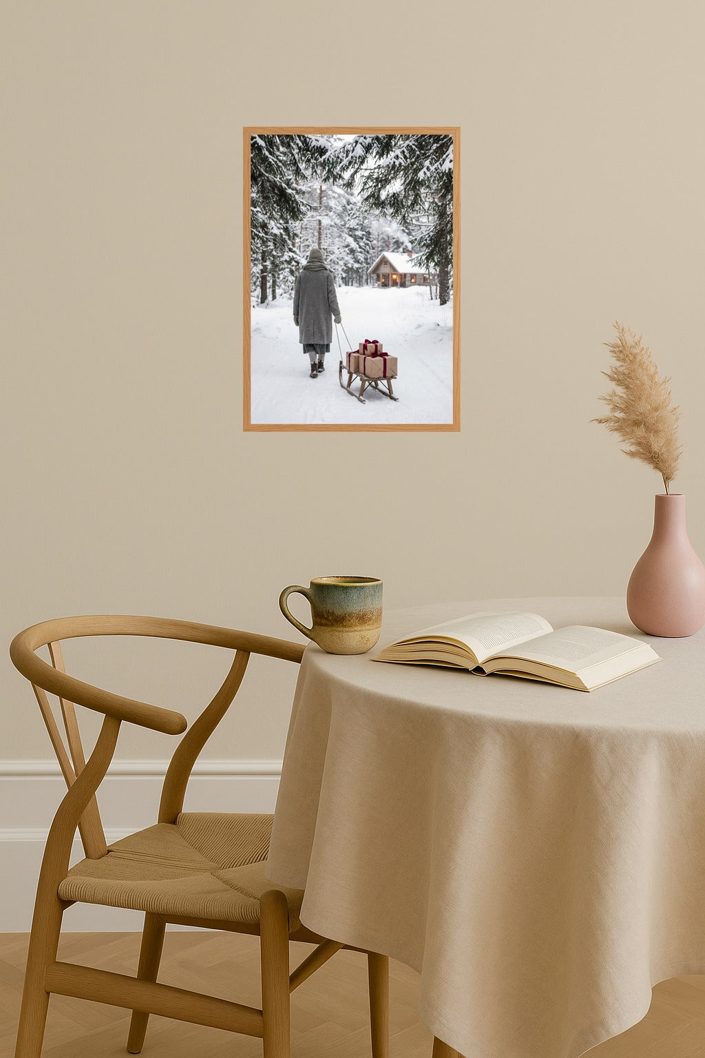 Poster mockup - Single poster in Nordic interior