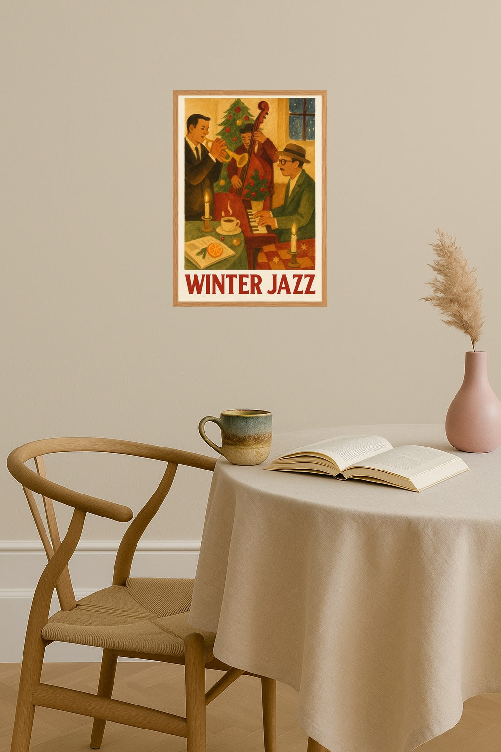 Poster mockup - Single poster in Nordic interior