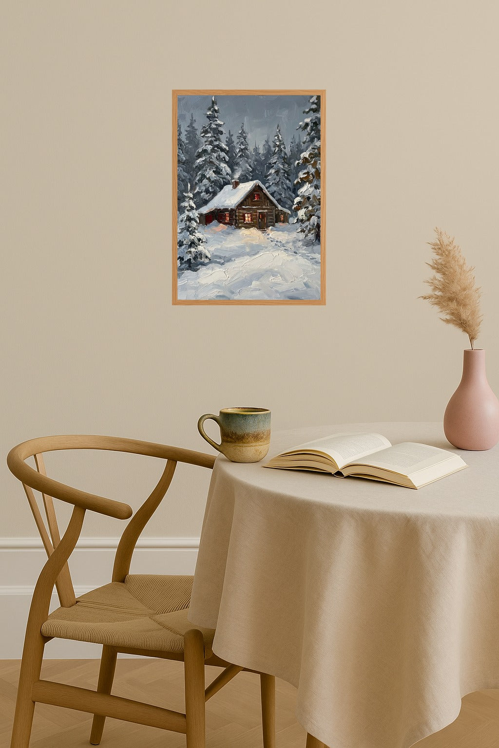 Poster mockup - Single poster in Nordic interior