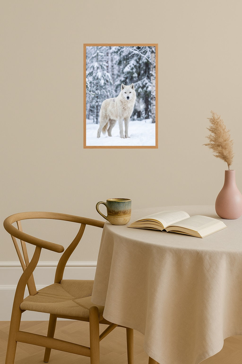 Poster mockup - Single poster in Nordic interior