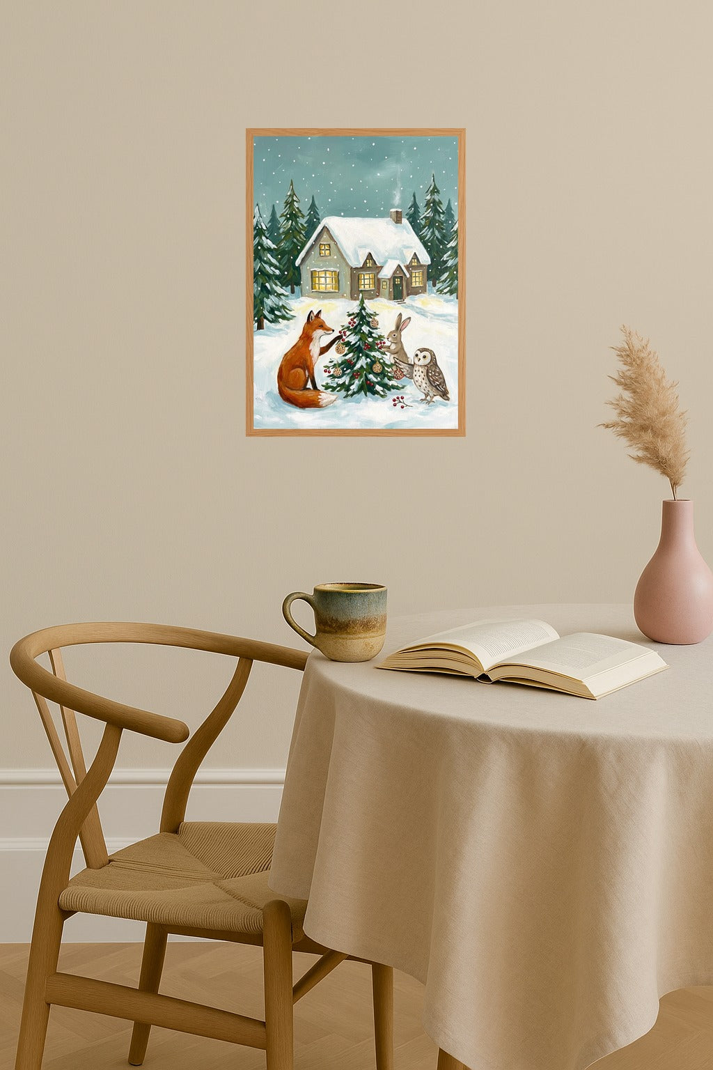 Poster mockup - Single poster in Nordic interior