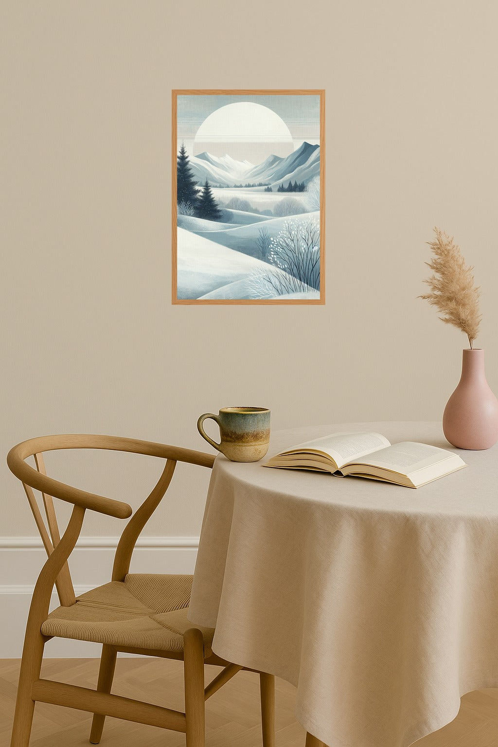 Poster mockup - Single poster in Nordic interior
