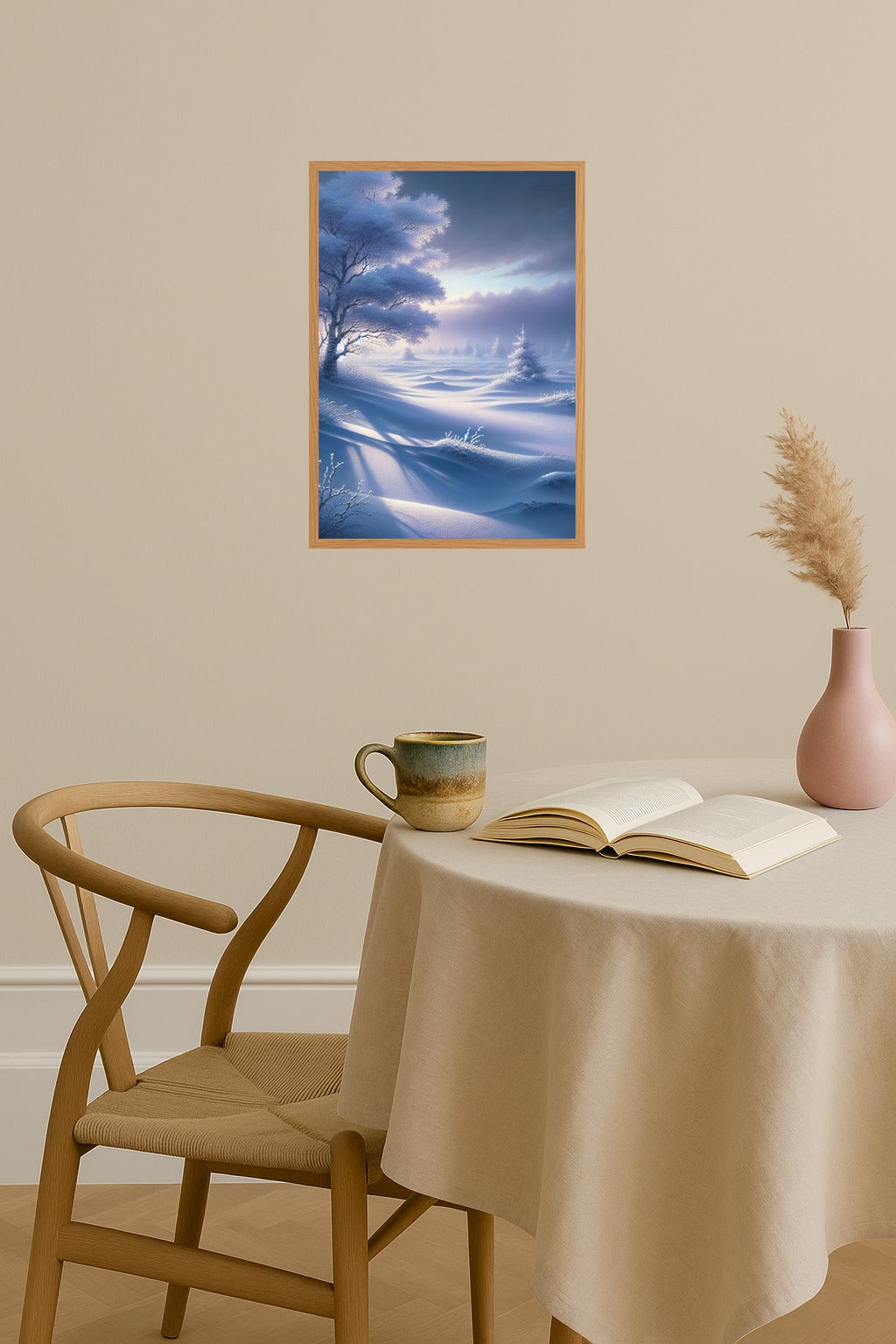Poster mockup - Single poster in Nordic interior