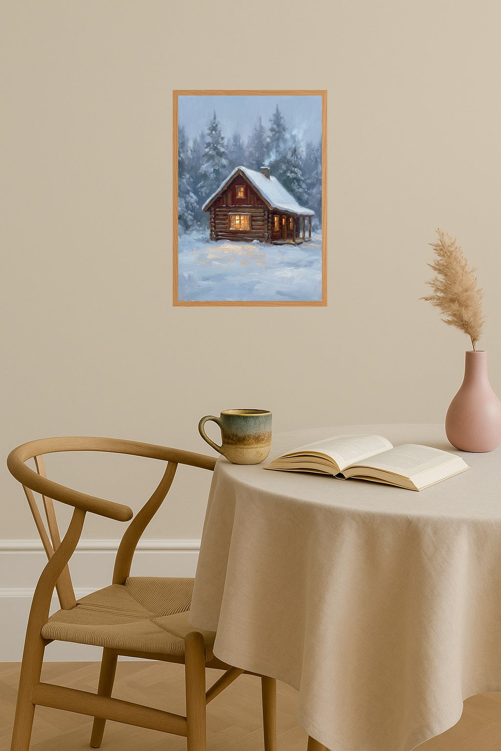 Poster mockup - Single poster in Nordic interior