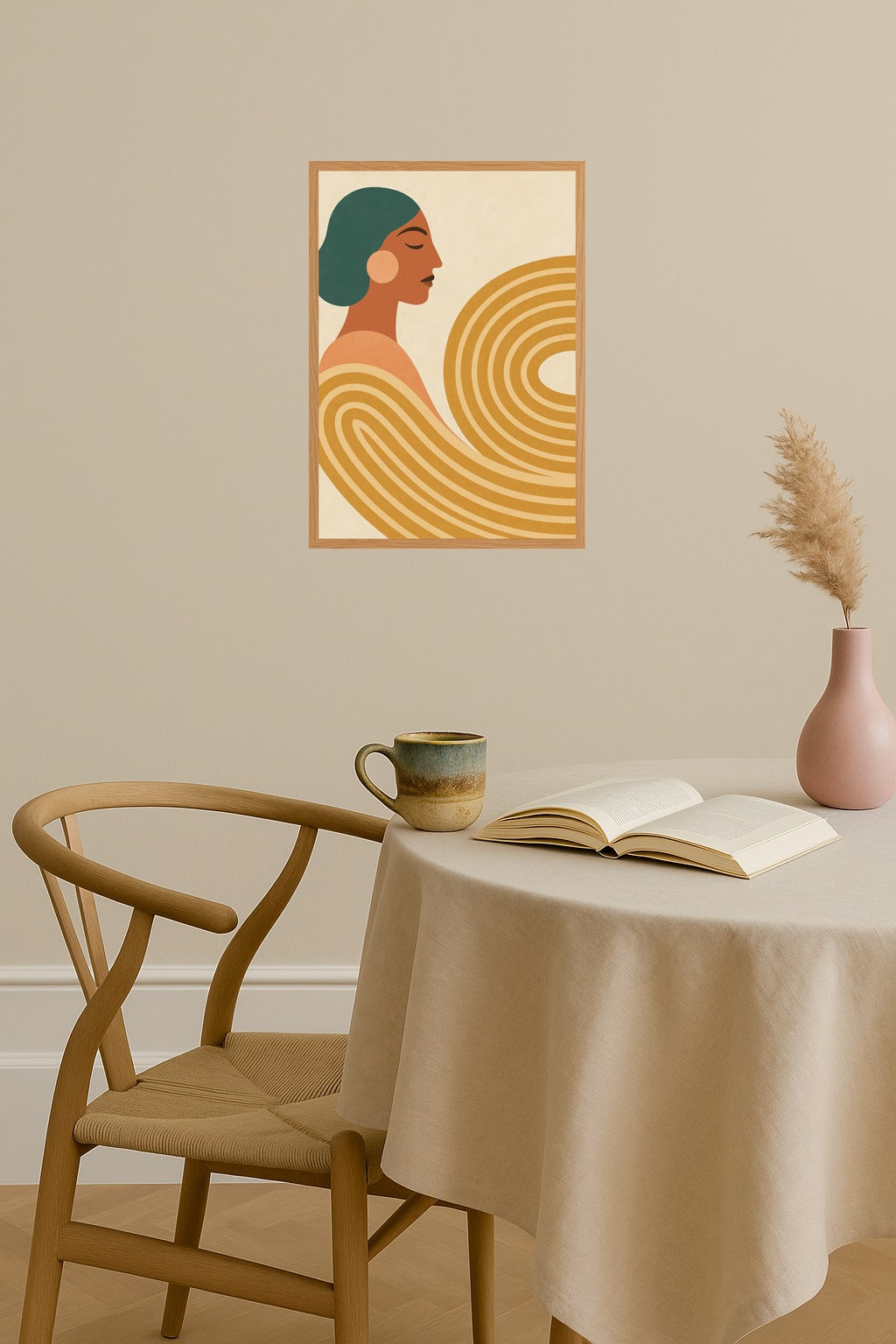 Poster mockup - Single poster in Nordic interior
