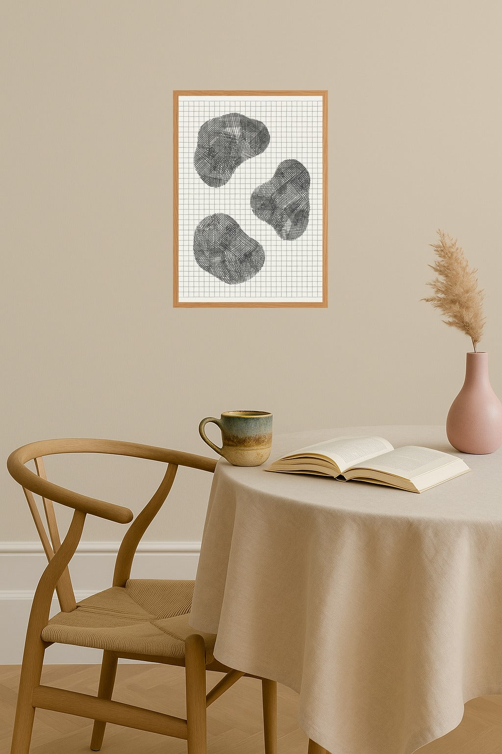 Poster mockup - Single poster in Nordic interior