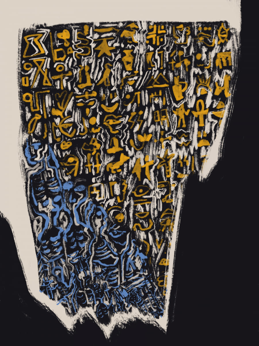 Abstract Alien Slab -juliste – juliste ja taidepainatus