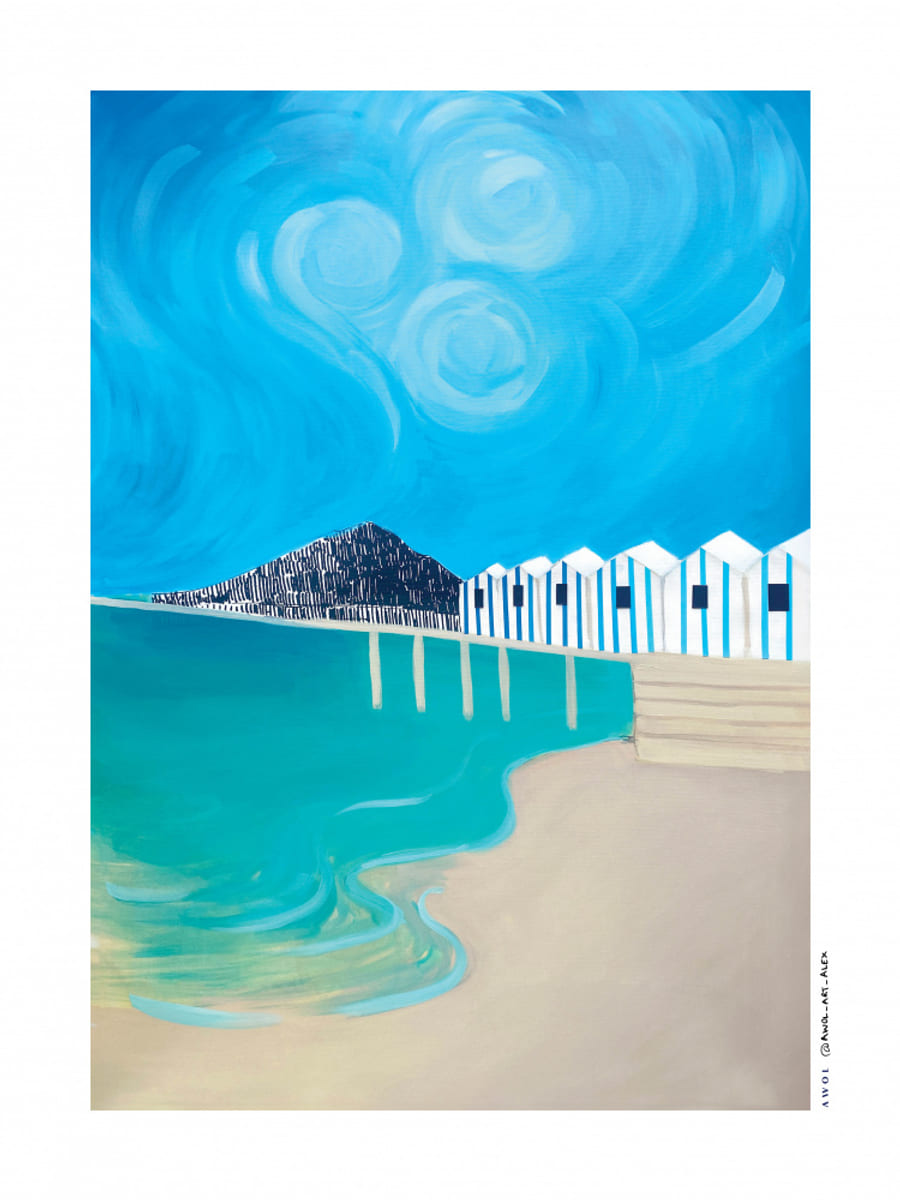 Amalfi Coast, Naples and Capri Italian Seaside Art Print 30x40 Poster – plakat og kunsttryk