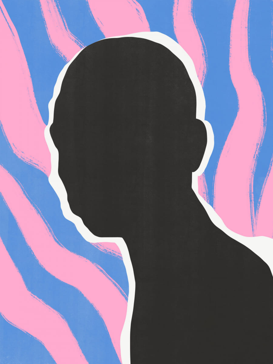 Poster Anonymous Portrait In Stripes – poster e stampa artistica