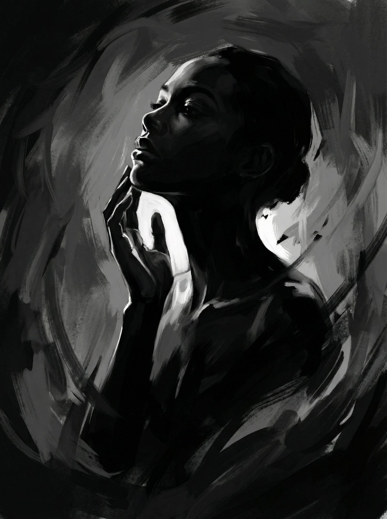 Poster in black frame