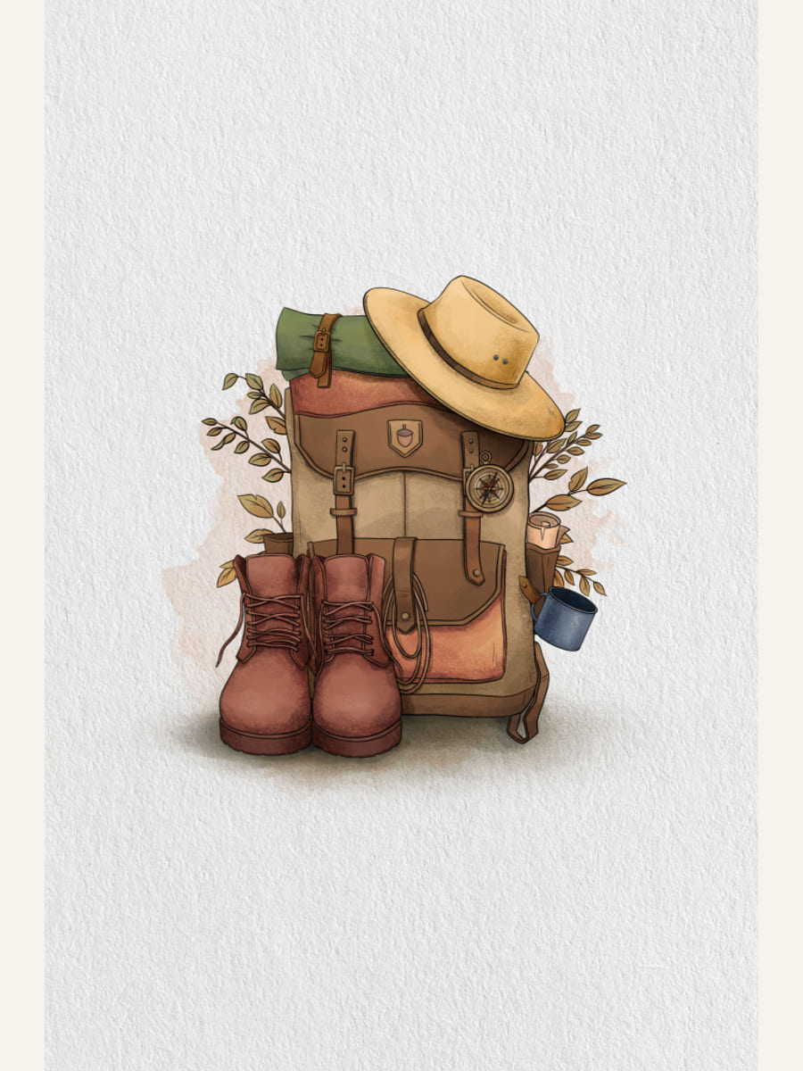 Backpack Travel Poster – poster and art print