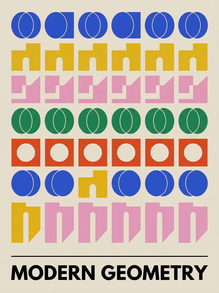 Bauhaus Blooms Grid – plakat og kunsttryk