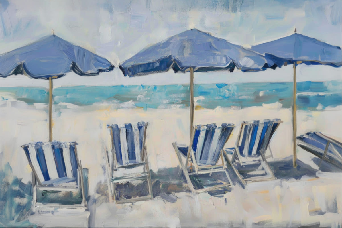 Beach Chairs Poster – poster and art print