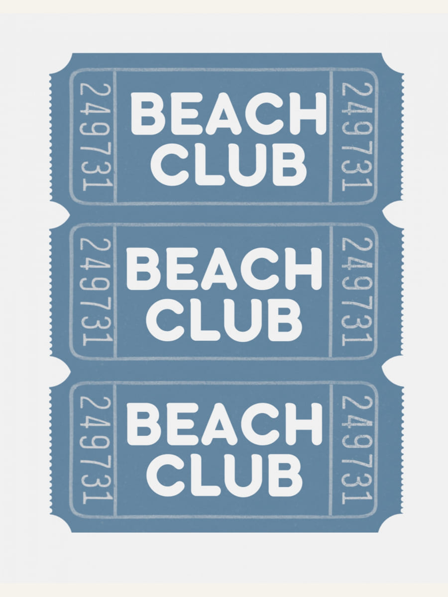 Beach Club Tickets Poster – poster and art print