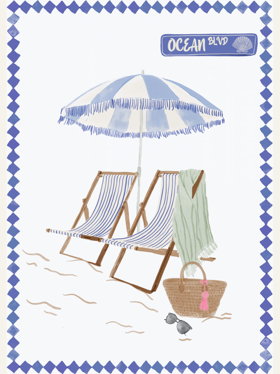 Affiche Beach chairs – affiche et impression d’art