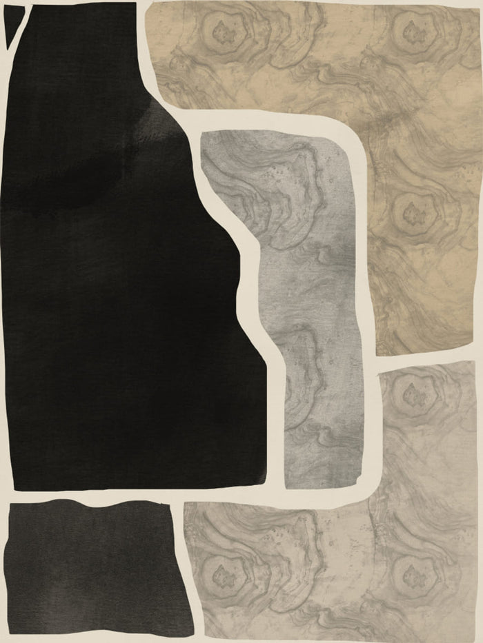 Black Abstract Mosaic Composition Poster – poster and art print