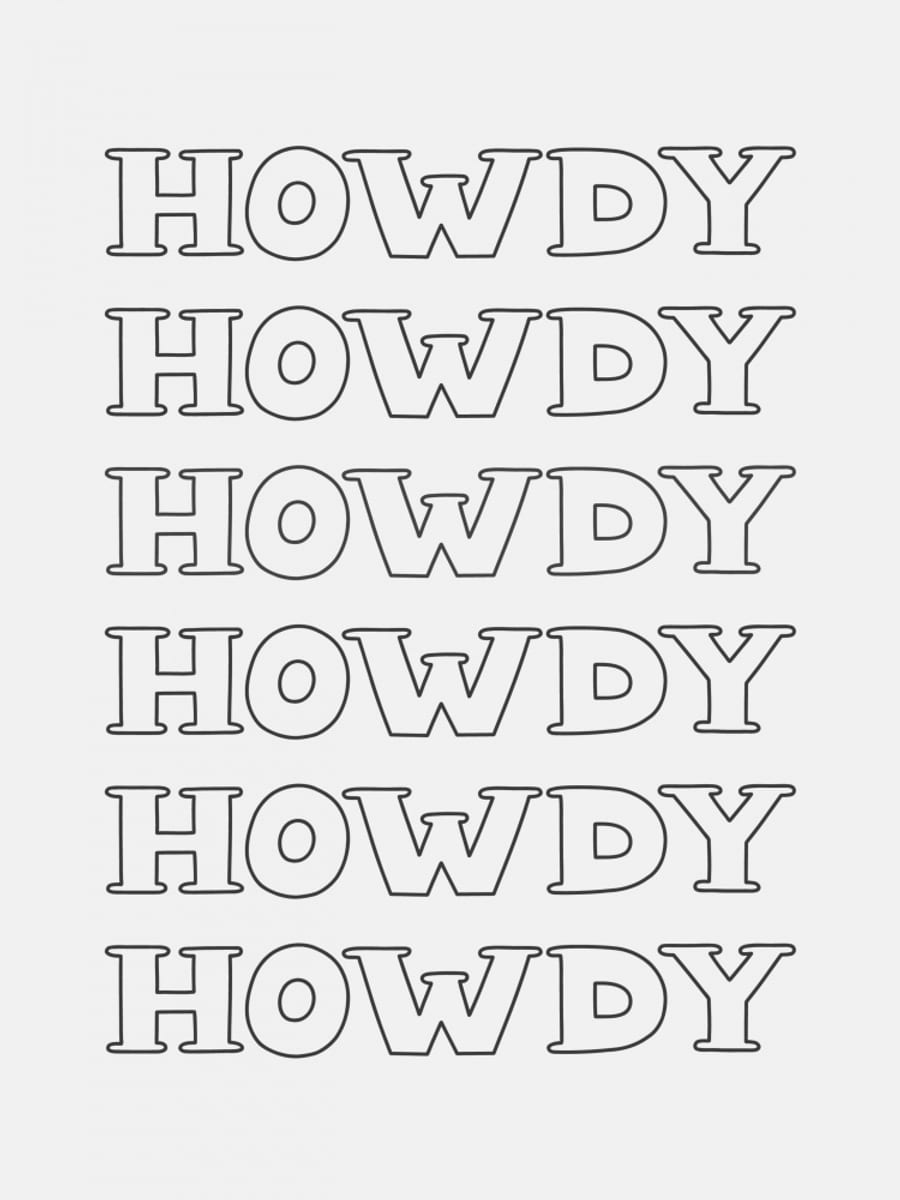 Black Howdy -juliste – juliste ja taidepainatus